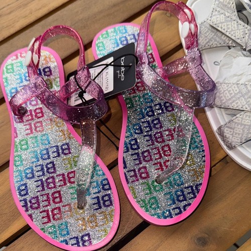 🔥 2 paia sandali bebe bambino glitter rosa e bianco taglia 11/12 nuovi - Foto 2 di 3