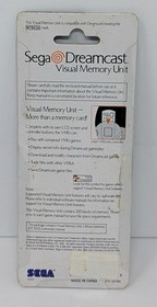 Sega Dreamcast White Visual Memory Unit VMU w/ Original Packaging - Tested!