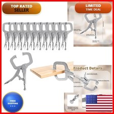 PEDOBALI 12 Pcs Locking C Clamp Swivel Pad And Regular Tip 6 Inch Locking