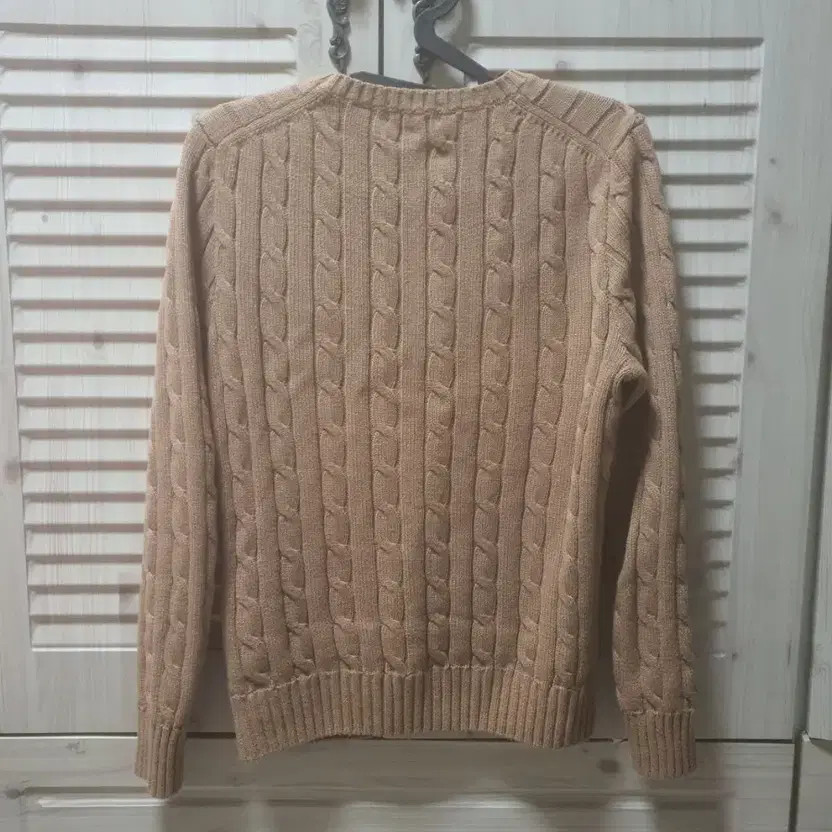 Authentic Polo Ralph Lauren Cable Knit Sweater S - Brown & White thumbnail 3