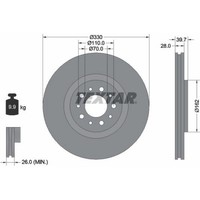 2X Textar 92145103 Bremsscheibe FüR Alfa Romeo Jeep Spider Brera Cherokee 939