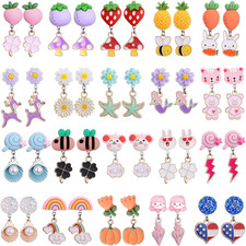 20 Pairs Clip on Earrings -Cute Clip Earrings Hypoallergenic,Dress-Up Accessorie
