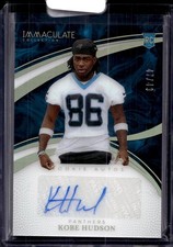 2025 Panini Immaculate Collection #RA-KH Kobe Hudson Rookie Autos Gold #/49