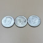 New Listing90% Silver Kennedy 1964 Half Dollars Lot Of 3 One D Mint Good Condition Coin
