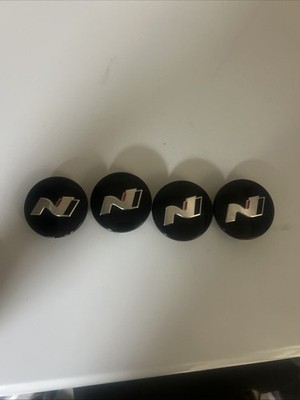Genuine Hyundai N Wheel Center Caps 4PCS Set Black OEM 52960L0100