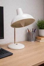 Table Lamp Matt Grey Table Lamp Vintage Retro Style Desk Light With Bulb