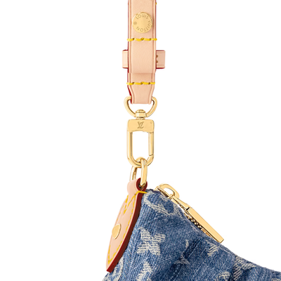 NEW Louis Vuitton Monogram Pochette Valley Denim Hand Bag Blue