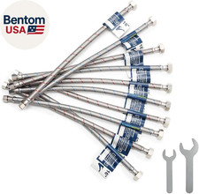 16 Inch Faucet Hose,10Pcs Faucet Supply Lines 3/8" Comp X 1/2" FIP , Certified