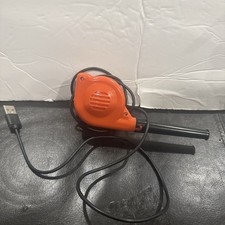 USB Mini Table Top Blower Air Duster Orange Portable Computer Keyboard Cleaner
