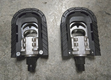 Black Bicycle Folding Platform Pedals, Universal 9/16" thread w/ Side Reflectors