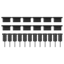 12 Pairs Earphone Jack Plugs And Type-C Port Plugs for Phones