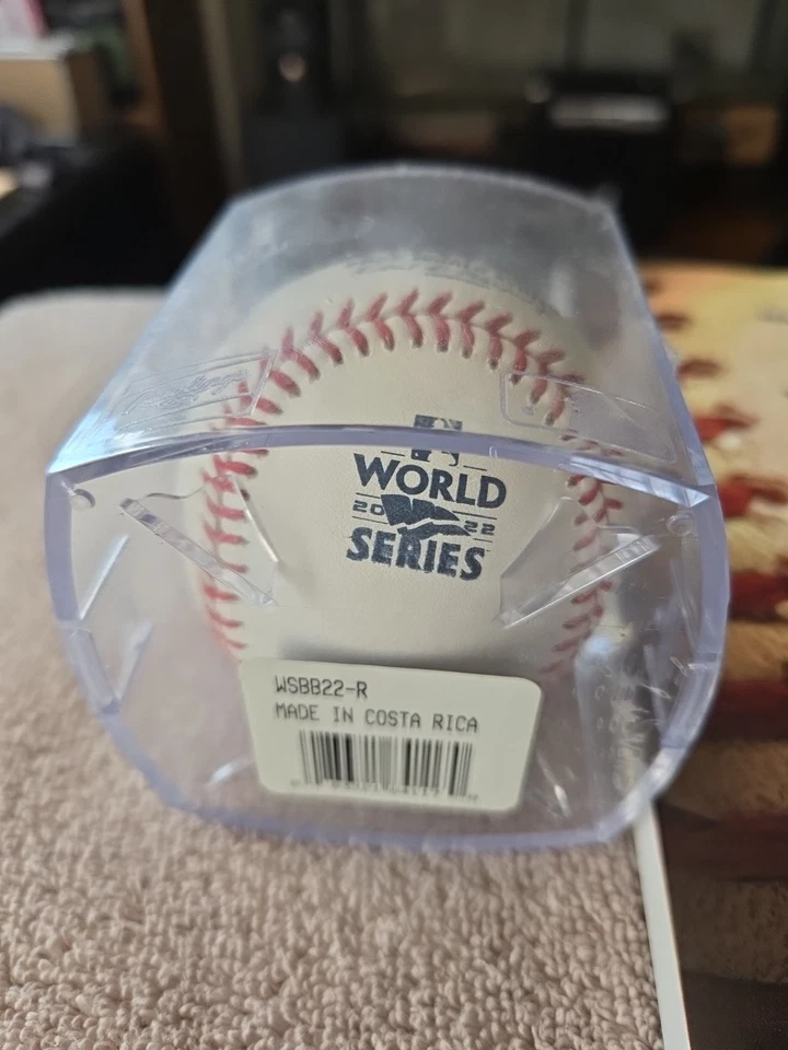 2022 World Series Souvenir Game Program And Baseball - Image 4 of 4