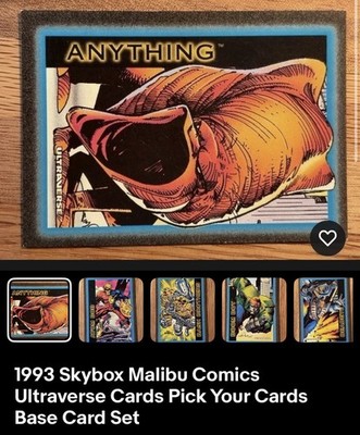 1993 Skybox Malibu Comics Ultraverse Cards Pick Your Cards Base Card Set