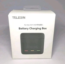TELESIN Battery Charger Kit for GoPro Hero 12 11 10 9 Black with 2 Batteries