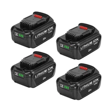 KUNLUN 4Pack 20V 6.5Ah Replacement Battery for Dewalt 20V Max Battery Suitabl...