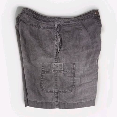 J. Jill Shorts Womens Size 12T Tall Gray 100% Hemp Cargo Coastal Grandma Beach - Picture 7 of 14