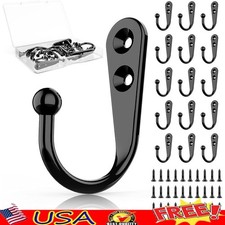 Wall Mounted Coat Hooks 15PCS Zinc Alloy Durable Anti Rust Storage Organizer New