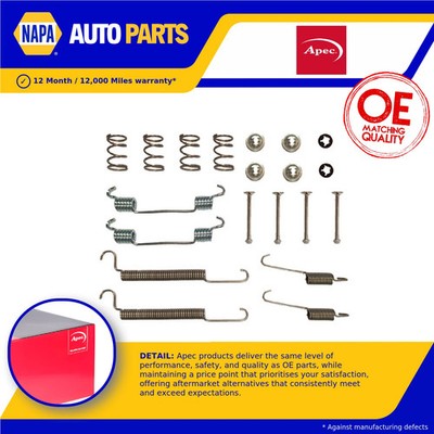 Brake Shoe Fitting Kit fits VAUXHALL ASTRA G 2.0D Rear 98 to 06 Apec Quality New