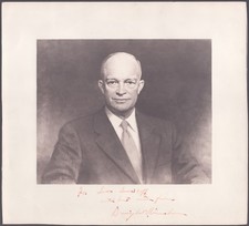 DWIGHT D. EISENHOWER - INSCRIBED ILLUSTRATION SIGNED