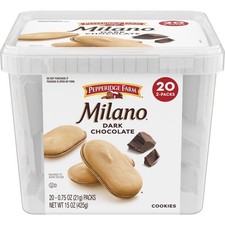Pepperidge Farm Milano Cookies, Dark 0.75 Ounce Pack of 20 , White