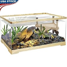 High-Definition Turtle Aquarium W/ Basking Platform  Drainage Design Reptiles