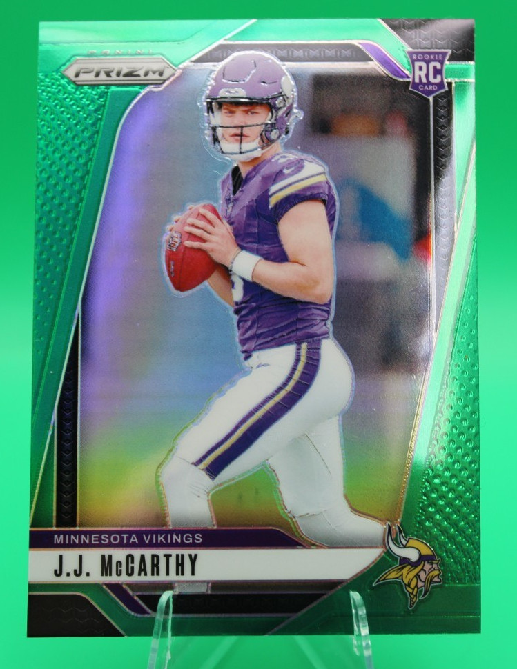 2024 Panini Prizm JJ McCarthy Rookie Green Prizm RC #400 Vikings