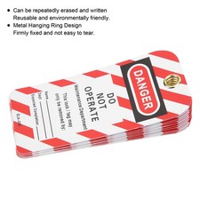 ｀30PCS Lockout Tag Rewritable Danger Do Not Operate Safety Warning For