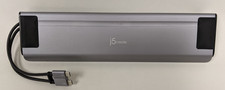 j5create JCD552 USB-C Docking Station Dual 4K HDMI DP Ethernet NVMe Used