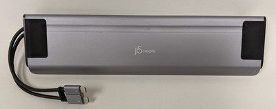 j5create JCD552 USB-C Docking Station Dual 4K HDMI DP Ethernet NVMe Used