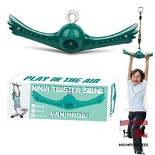 YAMIPROBI Swing Spins Set: 360 Handle Twist-Spin Flips Toy - Slackline Green