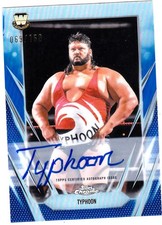 Typhoon 2026 Topps Chrome WWE Blue Refractor Auto #69/150