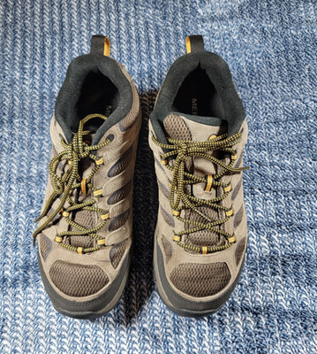 Merrell Moab Ventilator Low Hiking Shoes Brown/Gray Vibram Wide 9.5 J09309