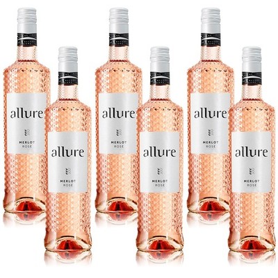 Allure Merlot Rosé, halbtrocken, sortenreines Weinpaket (6x0,75l)