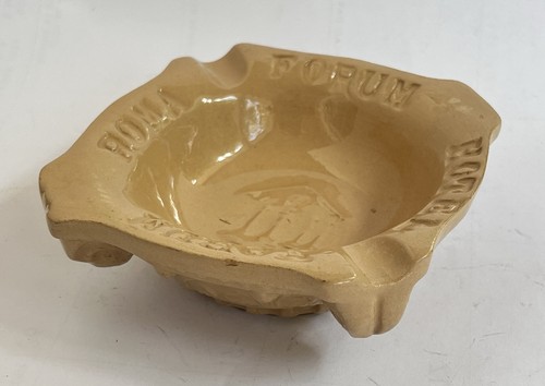 Vintage Ceramic ROMA FORUM HOTEL Italy Advertising Ashtray