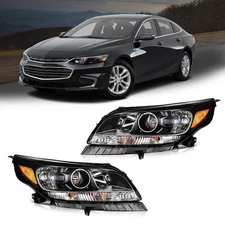 Headlights Assembly For 2013-2015 Chevrolet Malibu 2.5L 2.0L Headlamps 25919067