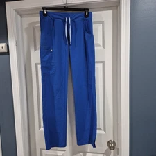 FIGS Scrub Pants Womens Small Tall Royal Blue Kade Cargo Pockets Stretch