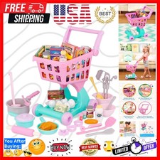 Play Circle   Shopping Cart  Grocery Set for Kids   Toy Food   Play Kitchen ...