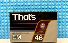 THAT'S  EM   46   1983  JAPAN  TYPE II     BLANK CASSETTE  TAPE (SEALED)