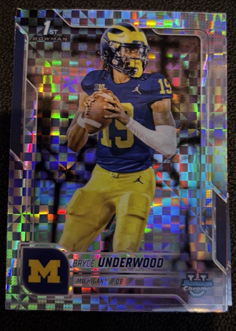 2025 Bowman University Chrome - Bryce Underwood #196 X-Fractor (RC)
