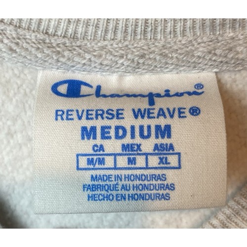 Champion Reverse Weave Cropped Sweatshirt Damen M grau gesticktes Logo - Bild 3 von 6