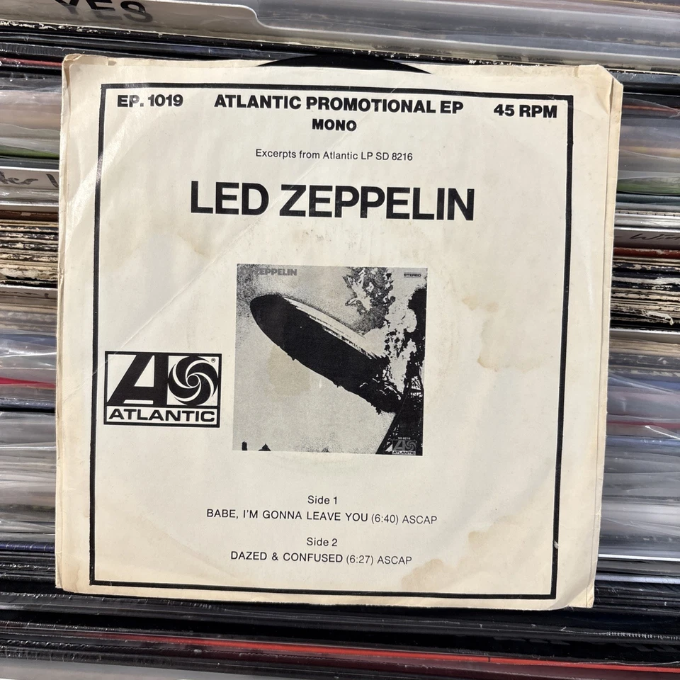 RARE 1969 LED ZEPPELIN Babe I’m Gonna Leave You / Dazed & Confused 7” 45 PROMO - Image 2 of 4