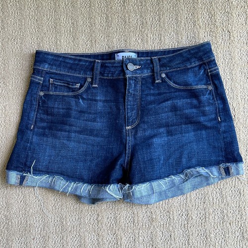 Paige Jimmy Jimmy Juliana dunkle Waschung Denim abgeschnitten gerollter Saum Shorts Größe 28