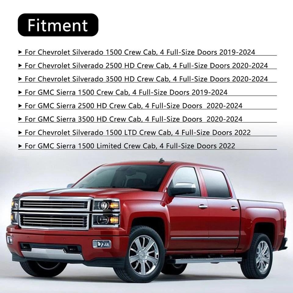 For GMC For Sierra 2500 3500 (HD) AT4 SLT SLT Denali Rain Guard Vent Visor Shade - Изображение 4 из 4