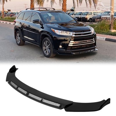 Glossy Black Front Bumper Lip Chin Spoiler Splitter Body Kit Toyota Highlander 