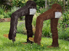 Western Cowboy Pants Fringes Suede Leather Pant Riding chap