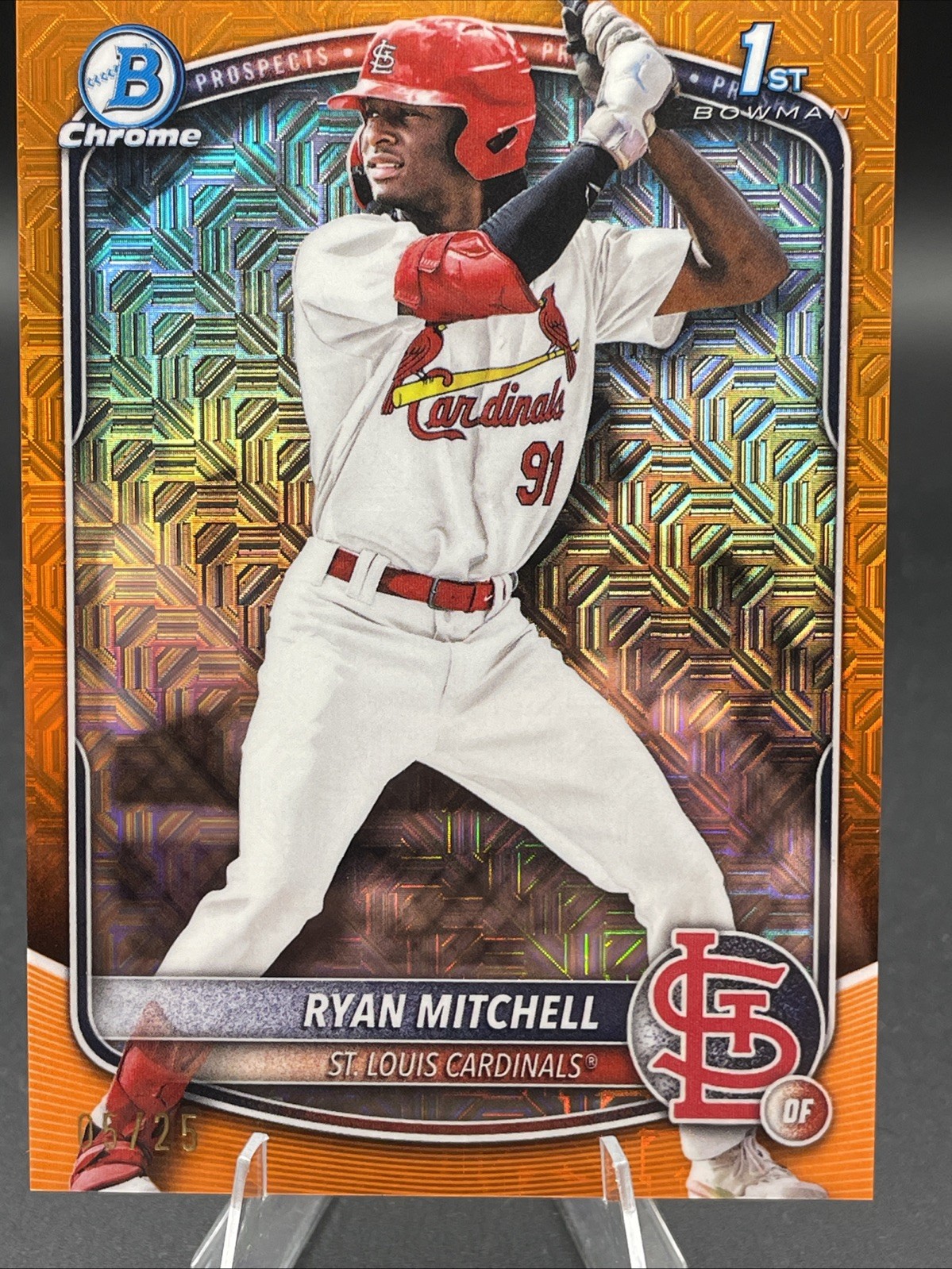 2025 Bowman Draft #BDC-77 Ryan Mitchell Chrome Mega Box Orange 5 /25