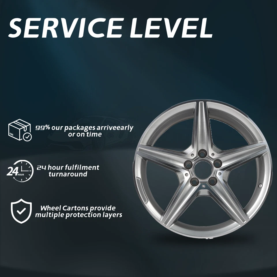 18"x8.5" 🔥Wheel Rim For Mercedes Benz E300 E350 E400 E450 E550 C300 E63 AMG - Image 3 of 4