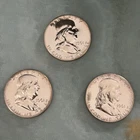 1961 Franklin Proof Half-Dollar - Uncirculated 90% SILVER Lot of 3
