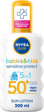 NIVEA SUN Kids Protect & Sensitive Spray (200Ml) Sunscreen Spray with SPF 50+, K 57.45 per litre