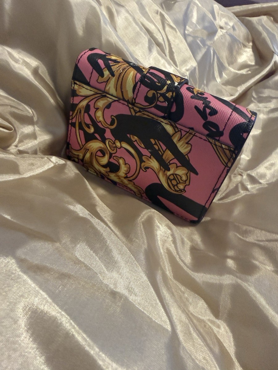 Versace Jeans Couture Baroque Print Mini Shoulder Bag Gold Chain